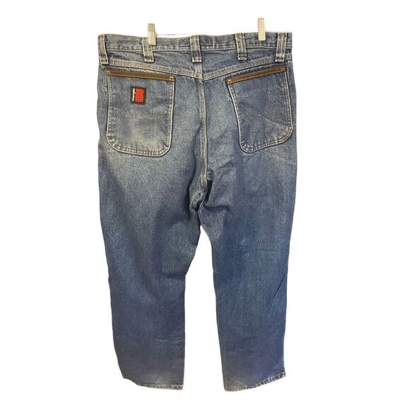Wrangler Men's Riggs Workwear Jeans Leather Hook Tool Pockets Denim Straight Leg - Picture 4 of 14